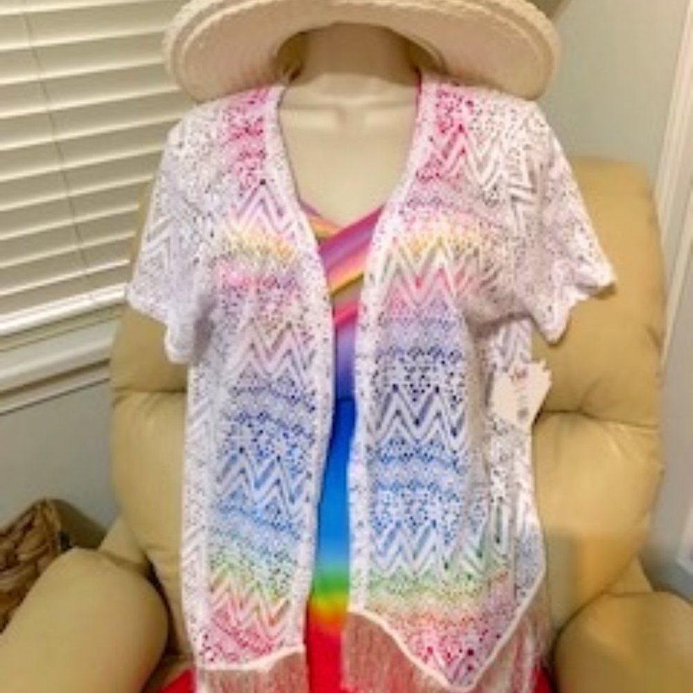 NWT YMI Lace Fringe Beach Coverup or Dress/Blouse Topper